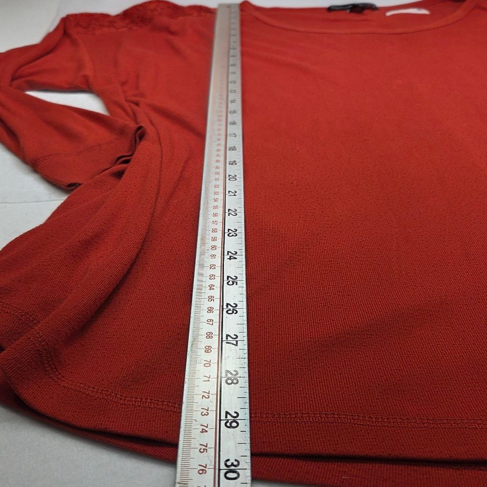Women's French Laundry Long Sleeve Tee 3X Orange - Picture 7 of 7